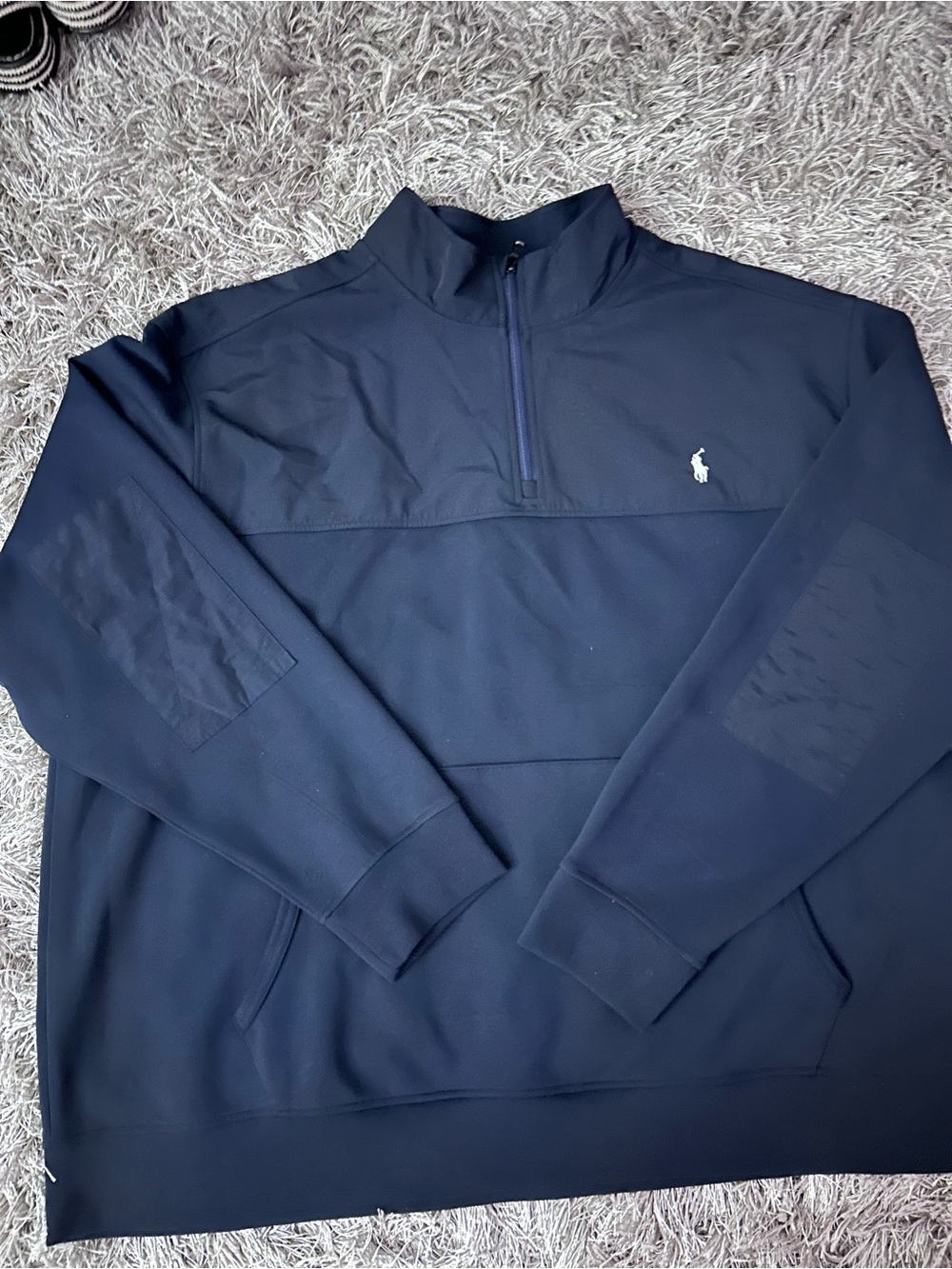 Polo by Ralph Lauren Navy 1/4 Zip Pullover with Embroidered Pony